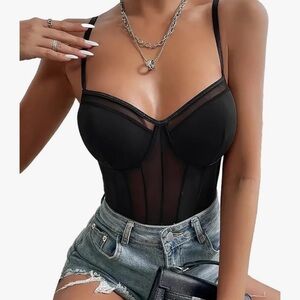Elegant Black Sheer Women's Top
